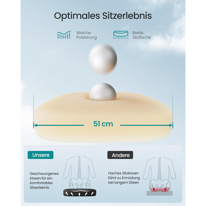 Офісне крісло SONGMICS OBN041B01, ергономічне, сітчасте, з регульованою підніжкою та підголівником, для дому та офісу (Чорний)