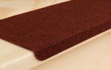 Ramon Rectangular Step Mats by Kettelservice-Metzker - Burgundy Color, No Plastic Corners