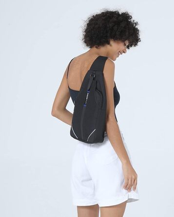 Сумка-слінг WATERFLY на груди для жінок та чоловіків, чорна, мультифункціональна, повсякденна