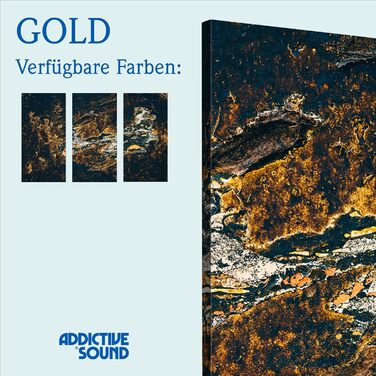 Акустична панель Addictive Sound зі графічним принтом (абсорбер шуму), 100x50x6 см, Gold_1