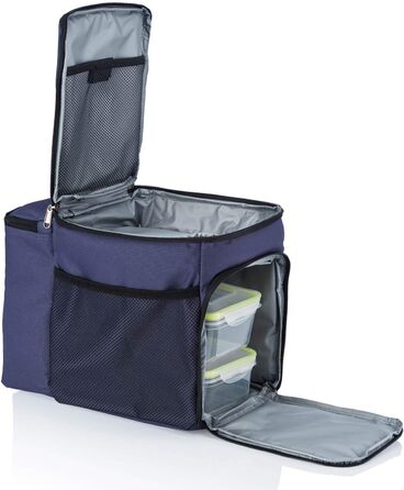 Кühlertasche Dimono® 15L: сумка-холодильник з 3 контейнерами для їжі та акумулятором холоду, блакитна