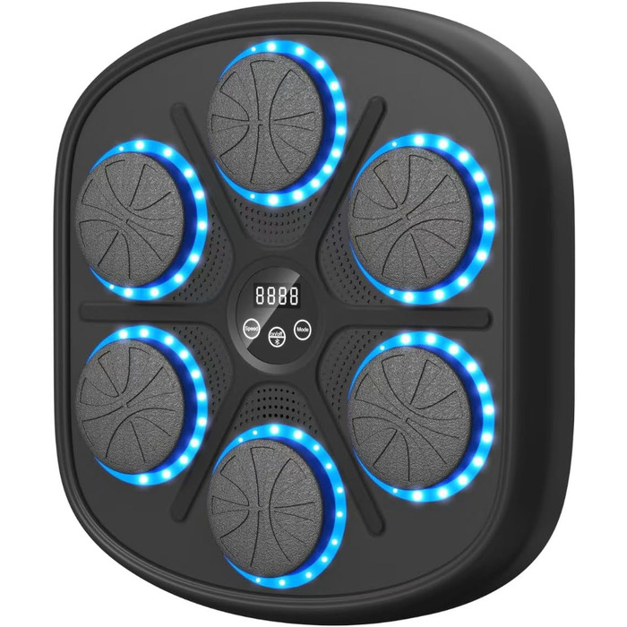 Електронна боксерська машина RevFit з LED-підсвіткою, Bluetooth, 9 режимів швидкості та режим підрахунку ударів, для дітей та дорослих, 45 см