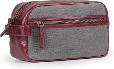 Чоловіча/Жіноча дорожня сумка Londo Echtleder, набір сумок для туалету (Бургунді)