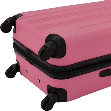 Валіза Travelers Club Chicago Hardside Розширювана Спіннер 20' Carry-On (Набір з 5 шт, Рожевий)