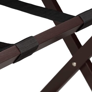 Relaxdays Folding Suit Stand, Wooden Luggage Rack, HBT: 54.5 x 66 x 44 cm, Suitcase Stool for Hotel & Home, (Brown)
