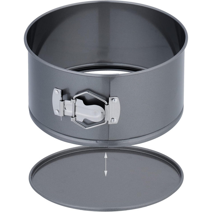 Набір форм для випічки Relaxdays, 5 шт., діаметр 12-20 см, сталь, антипригарне покриття, круглі, антрацит