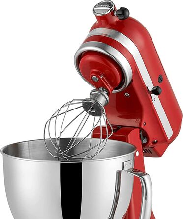 Миска з нержавіючої сталі 4,8 л з ручкою для KitchenAid, аксесуари для кухонної машини, сумісна з моделями K5THSBP, 125/150/165/175, підходить для посудомийної машини, срібляста