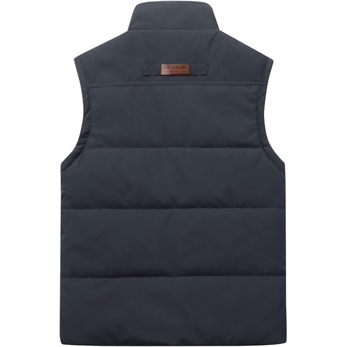 Тепла термопояс KEFITEVD для чоловіків, зимова жилетка з коміром, мисливська жилетка, флісова жилетка, однотонна робоча жилетка (L, темно-сірий)