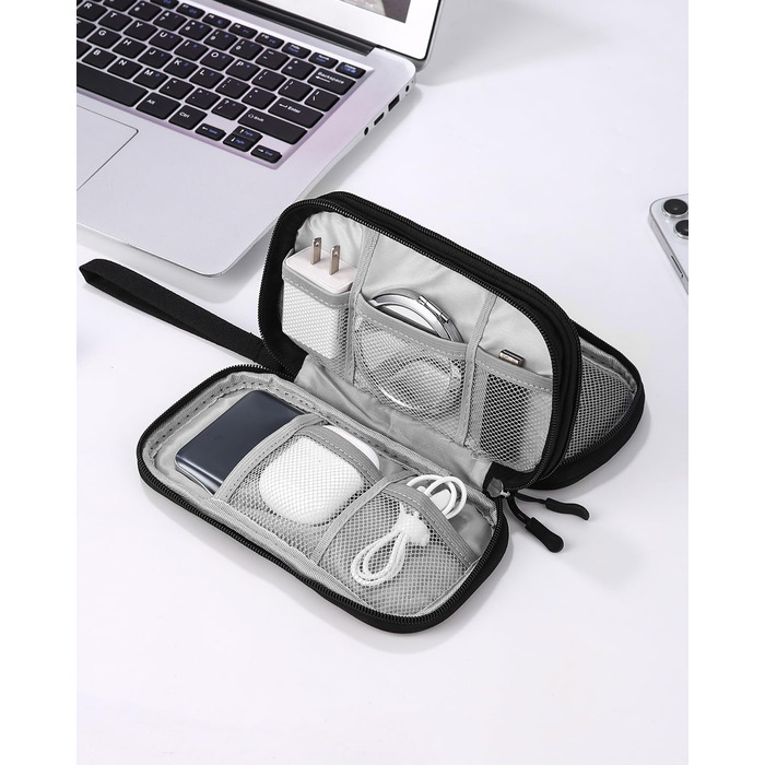 Органайзер для кабелів SOBEAU: чорний дорожній аксесуар для зарядних пристроїв, кабелів та гаджетів