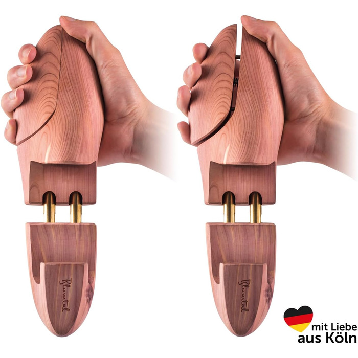 Blumtal TESTSIEGER Premium Shoe Stretcher Cedar Wood - Shoe Stretcher for Men and Women incl. Shoehorn - Shoe Expander ergonomic - Shoe Widener - Shoe Stretcher nurturing and odor-absorbing - Sizes 38-47