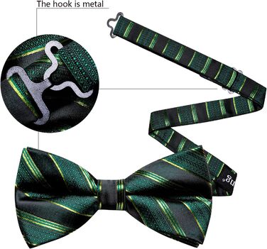 Комплект краватки та хустинки Barry.Wang Paisley, чоловічий, для весілля та урочистих подій (Зелено-чорний)