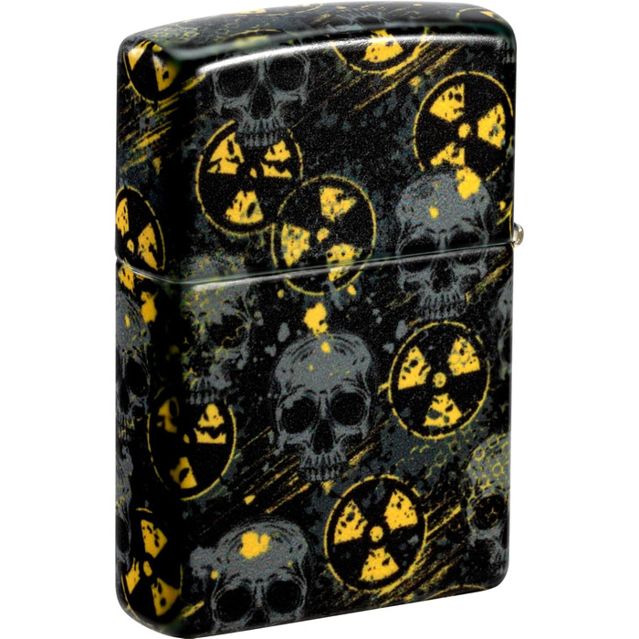 Бензинова запальничка Zippo Nuclear Skulls 540, кольорова, вітростійка, багаторазова, подарункова коробка, оригінал США