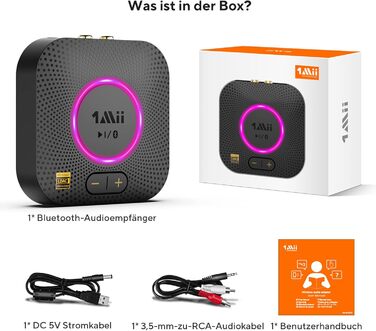 1Mii B06 Plus Bluetooth HiFi приймач: бездротовий аудіоадаптер з aptX HD/Adaptive, Bluetooth 5.3 для стереосистеми та смартфонів