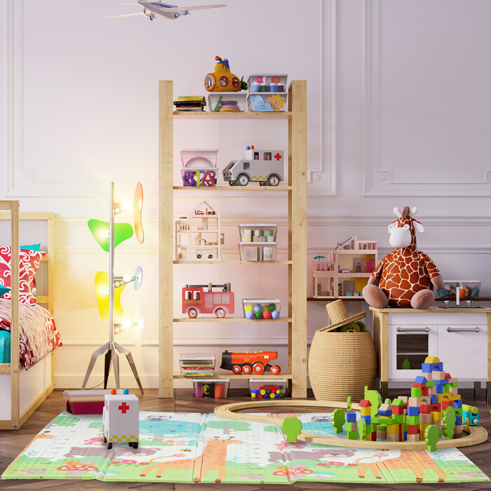 Relaxdays Foldable Play Mat - Animals