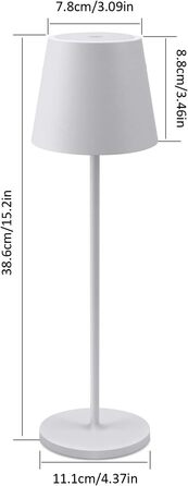 LED настільна лампа K-Bright з регулюванням яскравості | Акумуляторна, для дому та вулиці | Тепле світло | USB-зарядка | 1 шт.