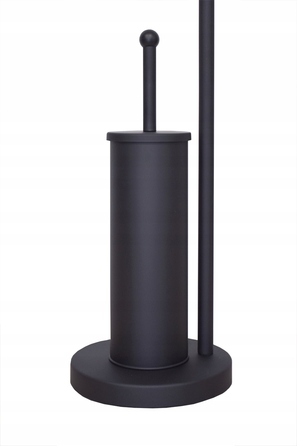 Підставка для ванної кімнати модель 104 з тримачем для паперу та йоржиком для унітаза, срібляста