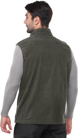 Флісова жилетка чоловіча Outdoor Ventures з довгими рукавами, тепла, вітронепроникна, з підкладкою, зимова жилетка, робоча жилетка для чоловіків з кишенями на блискавці (S, Cypress Green)