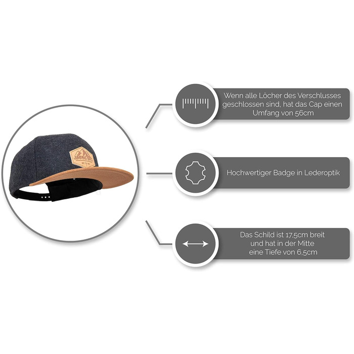 Кепка бейсболка Jumping Bird • Унісекс • Знімний козирок • Фетр • Антрацит