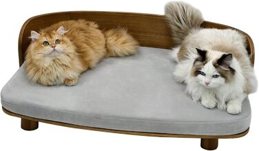 Диван для собак BinoPaw Elegantes з дерев'яним каркасом, підняте ліжко для домашніх тварин, диван для котів та собак до 20 кг, 83x57 см