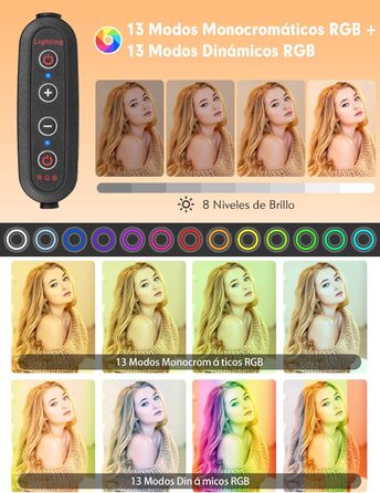 Кільцеве світло YISSVIC 25.4 см (10 дюймів) зі штативом та пультом, 168 LED, 3 режими світла та 26 RGB, для фото та відео, TikTok, YouTube, селфі