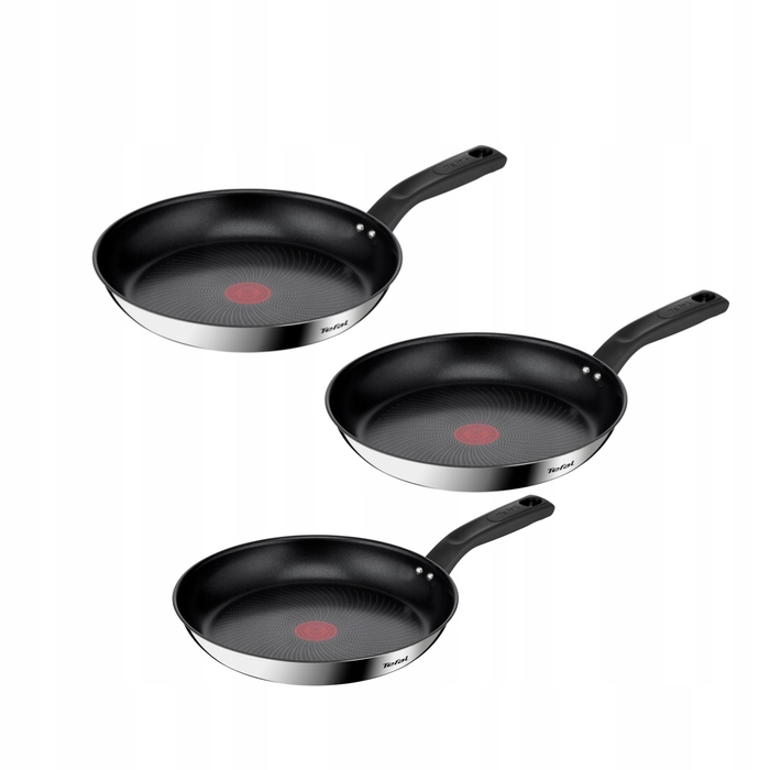 Набір сковорідок Tefal із нержавіючої сталі, 3 предмети (20/24/28 см)