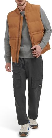 Жилет Levi's чоловічий стеганий утилітарний пуховик Worker Brown