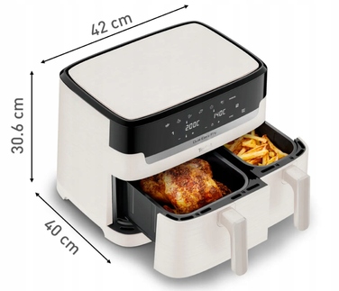Аерофритюрниця Tefal Dual Easy Fry Essential EY901AE0, біла