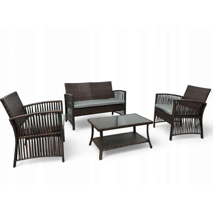 Комплект садових меблів Ideal Garden з техноротанга, багатоколірний, 4 предмети