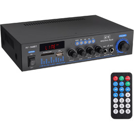 LiNKFOR стерео підсилювач Bluetooth для дому та авто з FM-радіо, USB/SD/MP3, LED-дисплей, HiFi аудіо, 29.5×23×10 см