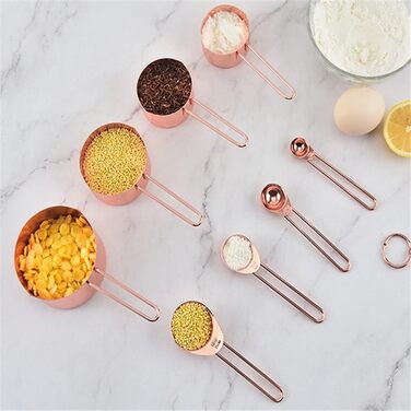 10-Piece Stainless Steel Measuring Spoon and Cup Set, Baking Tools, Coated Measuring Spoon, Kitchen Utensils