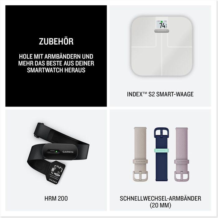 Розумний годинник Garmin vívoactive 6 42mm - фітнес-трекер з AMOLED-дисплеєм, до 11 днів роботи від акумулятора, 80+ спортивних функцій, моніторинг здоров'я, сповіщення та Garmin Pay (чорний/сірий)