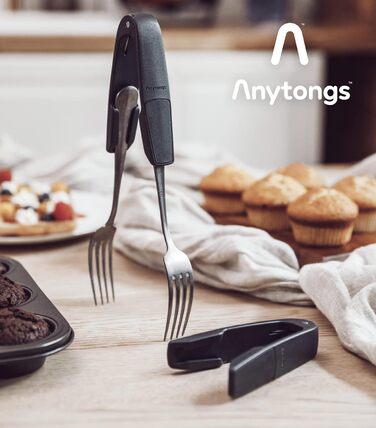 Featured on Shark Tank – Turn Utensils into a Versatile Tongs (2-Pack, Black)