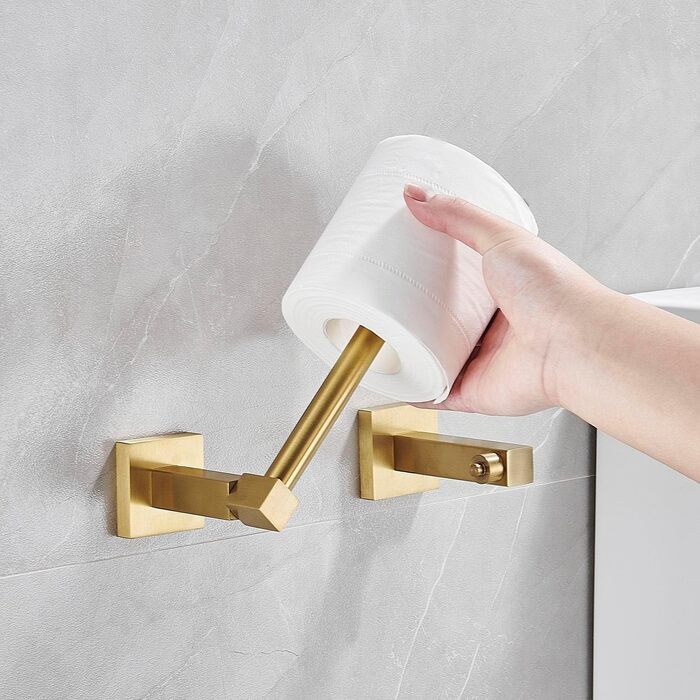 Тримач туалетного паперу вінтажний з латуні з кришкою – настінний, для ванної кімнати, бронзовий (оливковий)