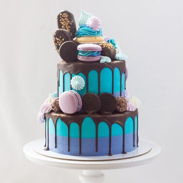 Набір форм для випічки Relaxdays, 5 шт., діаметр 12-20 см, сталь, антипригарне покриття, круглі, антрацит