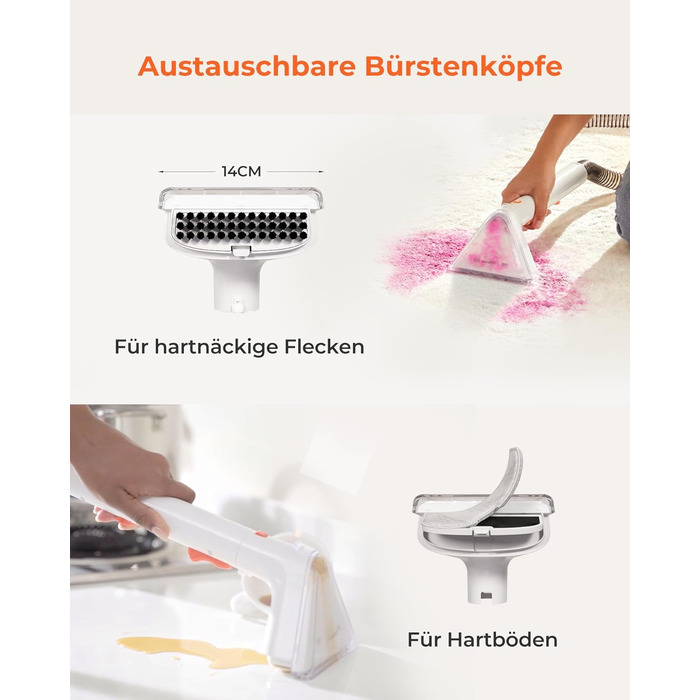 UWANT Пылесос для ковров і м'яких меблів, для диванів, килимів, оббивки, мокрий/сухий, потужність 12000Pa, 70dB (B200 Se)