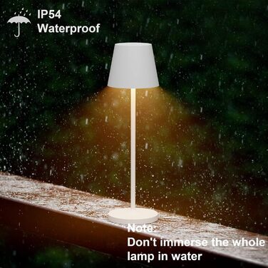 LED акумуляторна настільна лампа Klighten 2 шт., диммування, для дому та вулиці, USB-зарядка, 3000K, IP54, алюміній