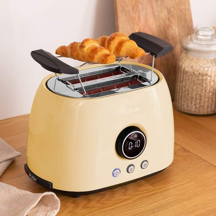 Тостер Cecotec ClassicToast 8000 Biege Double: 800 Вт, 2 широкі слоти, 3 функції