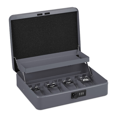 Relaxdays Cash Box Number Combination Euro