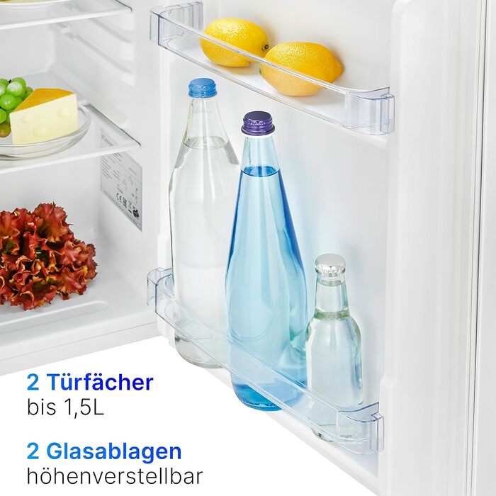 Холодильник Bomann KB 7347 Mini 58 л з регулюванням температури та змінним напрямком відкривання дверцят, чорний (модель 2023)