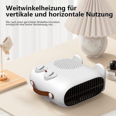 Електричний обігрівач 2000W, компактний, енергозберігаючий, портативний, тихий, 3-рівні нагріву для дому, ванної кімнати