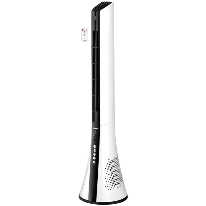 Турбовентилятор UNOLD 86890 View - білий, з осциляцією 60°, таймером, 3 швидкості, режими сну/нормальний/натуральний, з пультом керування