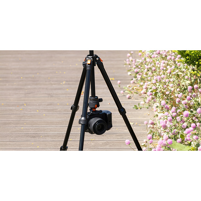 Штатив K&F Concept O235A1 + голова BH-40 + тримач для смартфона, 175 см, чорний