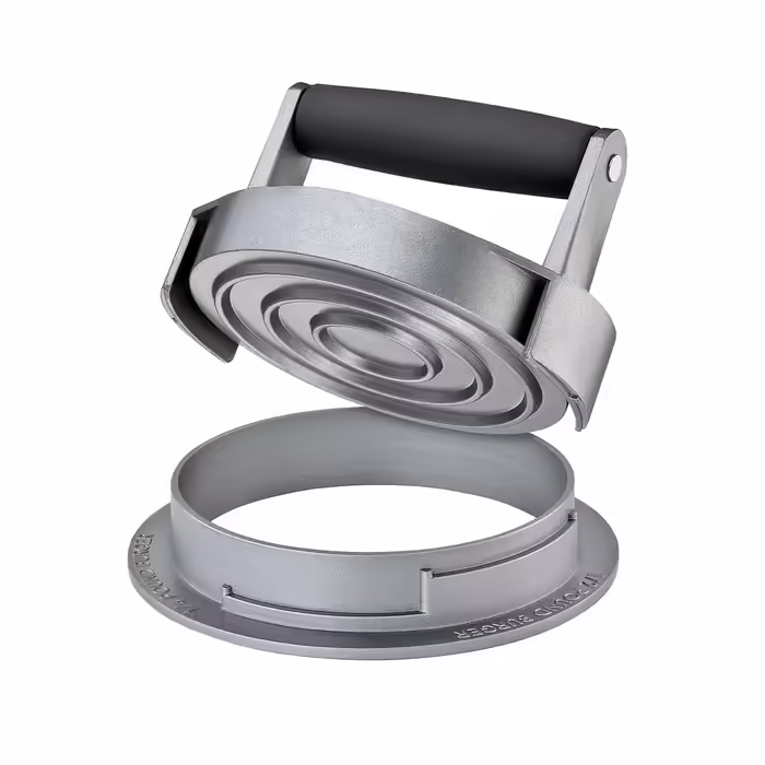 Küchenprofi Hamburger Press TRIO BBQ, Burger Press with non-stick coating for easy patty release, Burger Maker with adjustable height for 3 different burger sizes