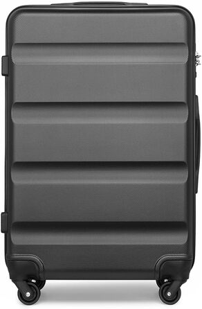 Чохол-валіза KONO, 75 см, сірий: велика валіза на 90 літрів з TSA замком та 4 колесами