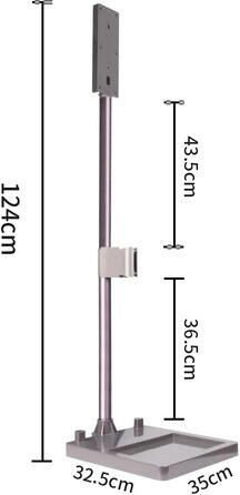 Підставка для пилососа Dyson V15, V12, V11, V10, V8, V7 – стабільна підставка з алюмінію, без свердління, сірий колір