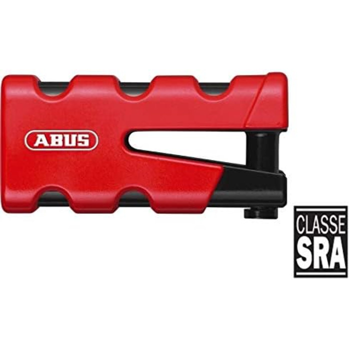 ABUS Granit Sledg 77 — дисковий замок для мотоцикла, червоний, з циліндром XPlus, з нагадувальним тросом, рівень безпеки 17