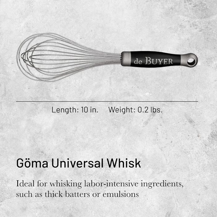 de Buyer GOMA - професійний вінчик зі сталі, 26 см, сріблястий