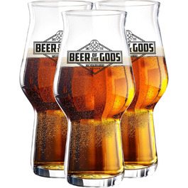 Набір з 3 склянок для крафтового пива Stout від Wacken Brauerei | 300-500 мл | Склянка для IPA, Pale Ale | Стійке до миття в посудомийній машині