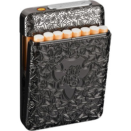 Електронне висувне попільничка з запальничкою для сигарет King Size (16 шт., чорний)