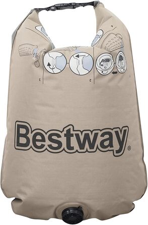 Надувний матрац Bestway Roll & Relax Twin 188x99x22 см, сірий, для відпочинку